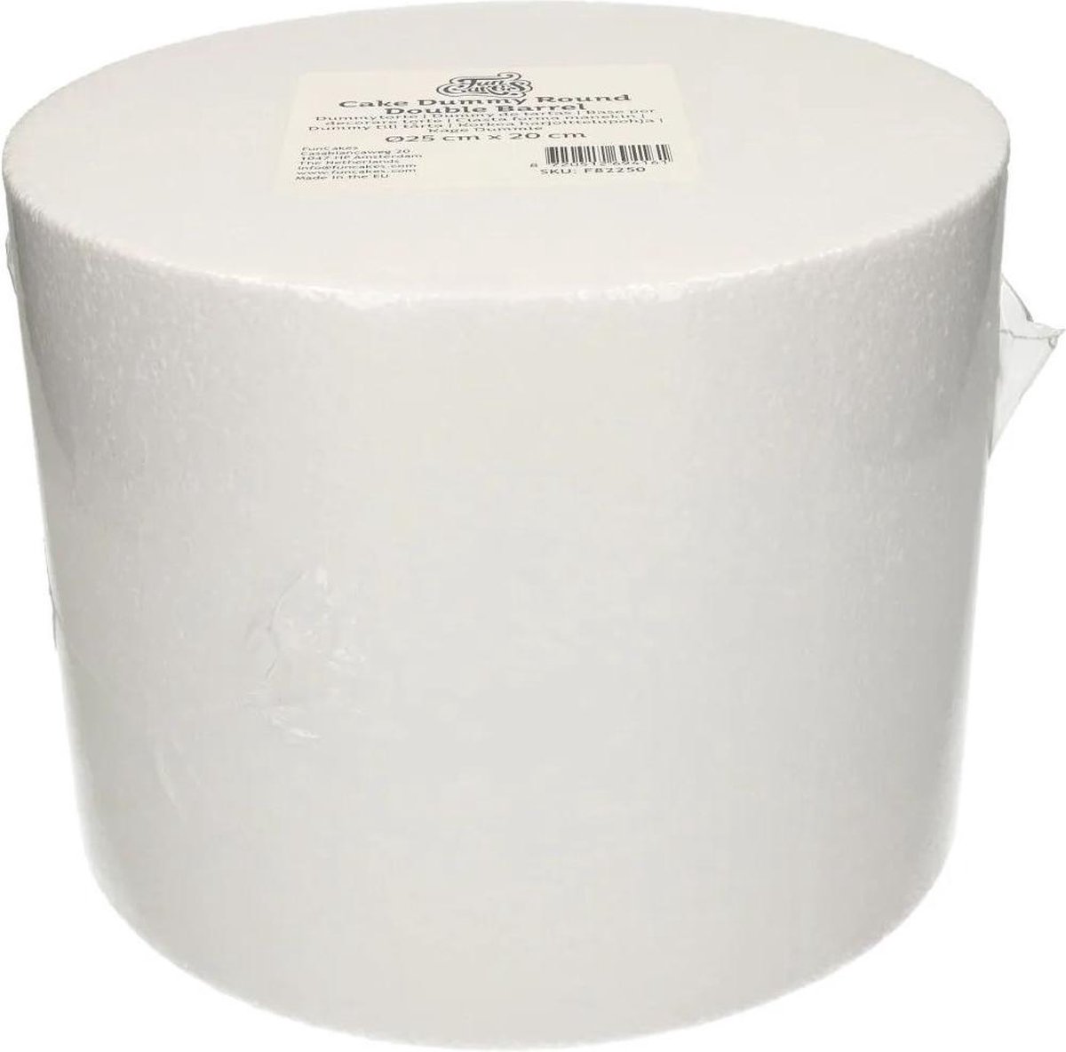 FunCakes - Taart Dummy - Rond - Double Barrel - Ø25 cm x 20 cm
