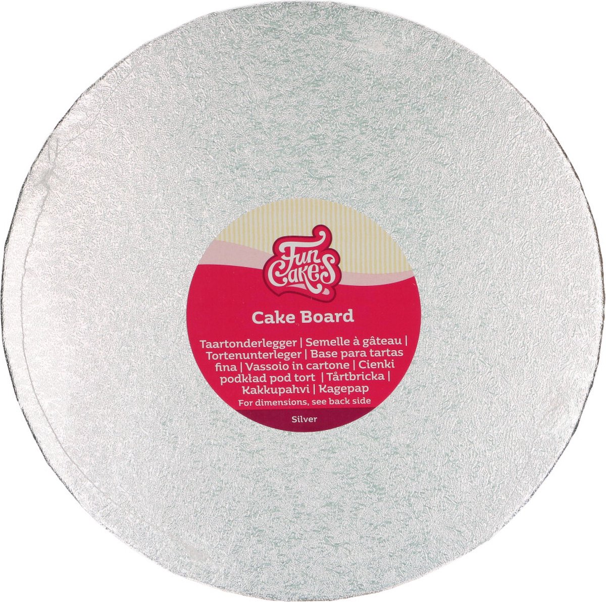 FunCakes Cake Board Rond - Zilver - Ø25 cm - Taartonderlegger - Taartkarton