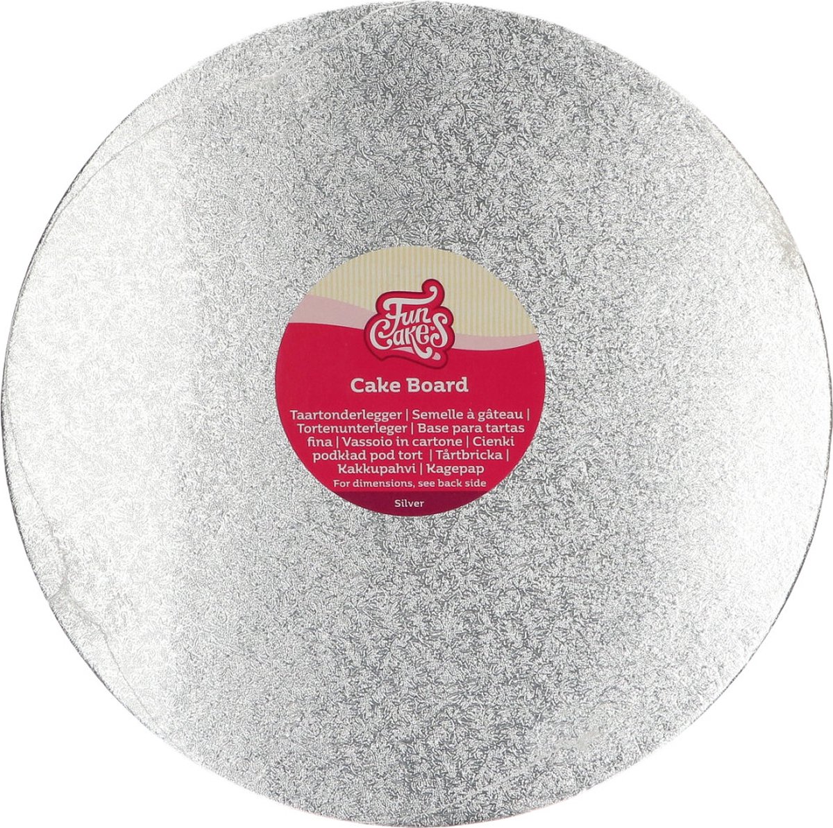 FunCakes Cake Board Rond - Zilver - Ø30,5 cm - Taartonderlegger - Taartkarton