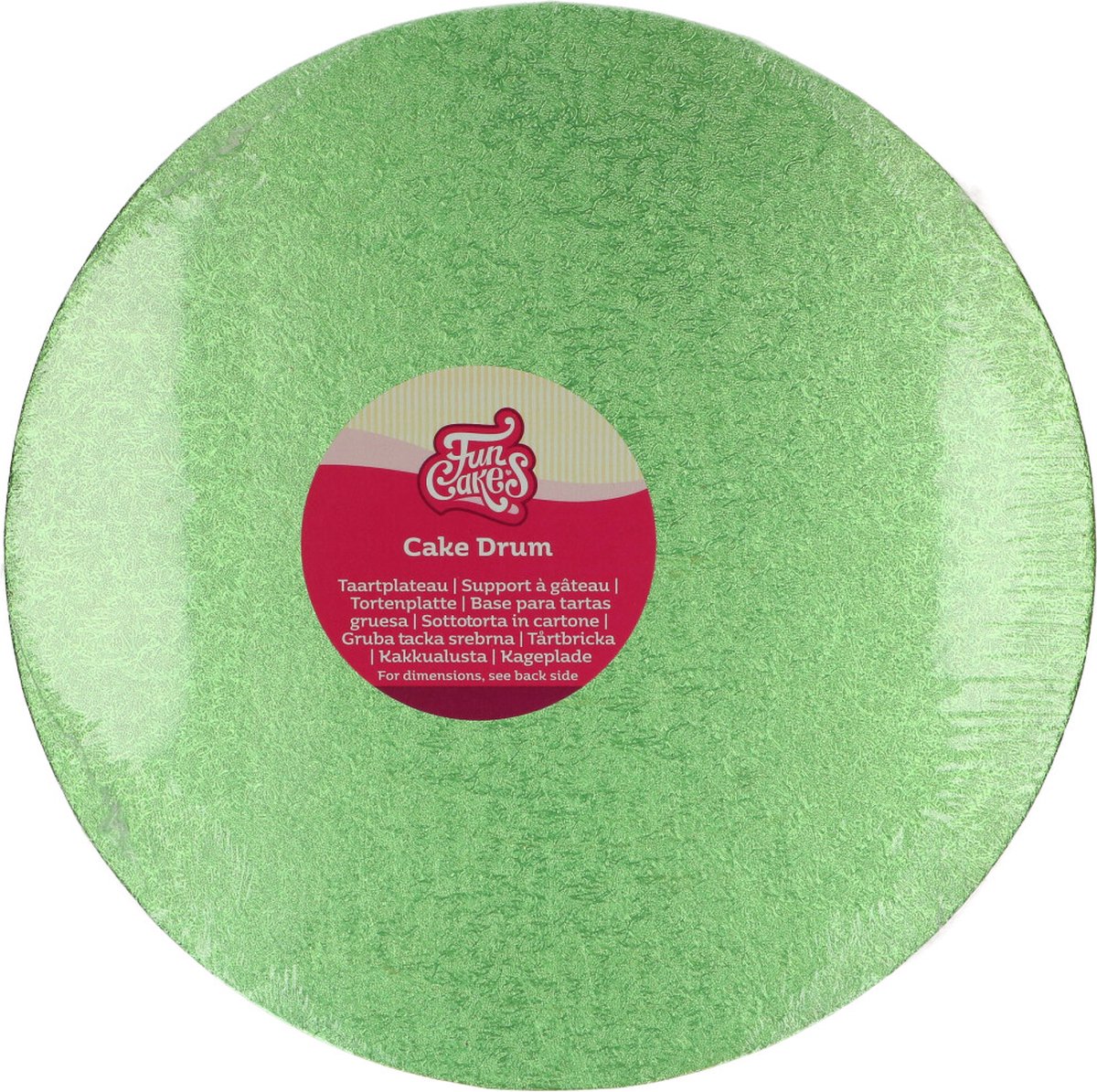 FunCakes Cake Drum - Taartplateau - Rond - Licht Groen - Ø30,5 cm