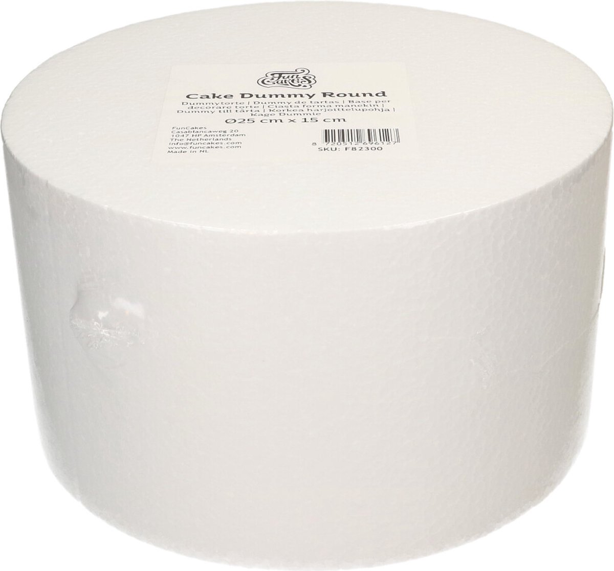 FunCakes Taart Dummy Rond Ø25 cm x 15 cm