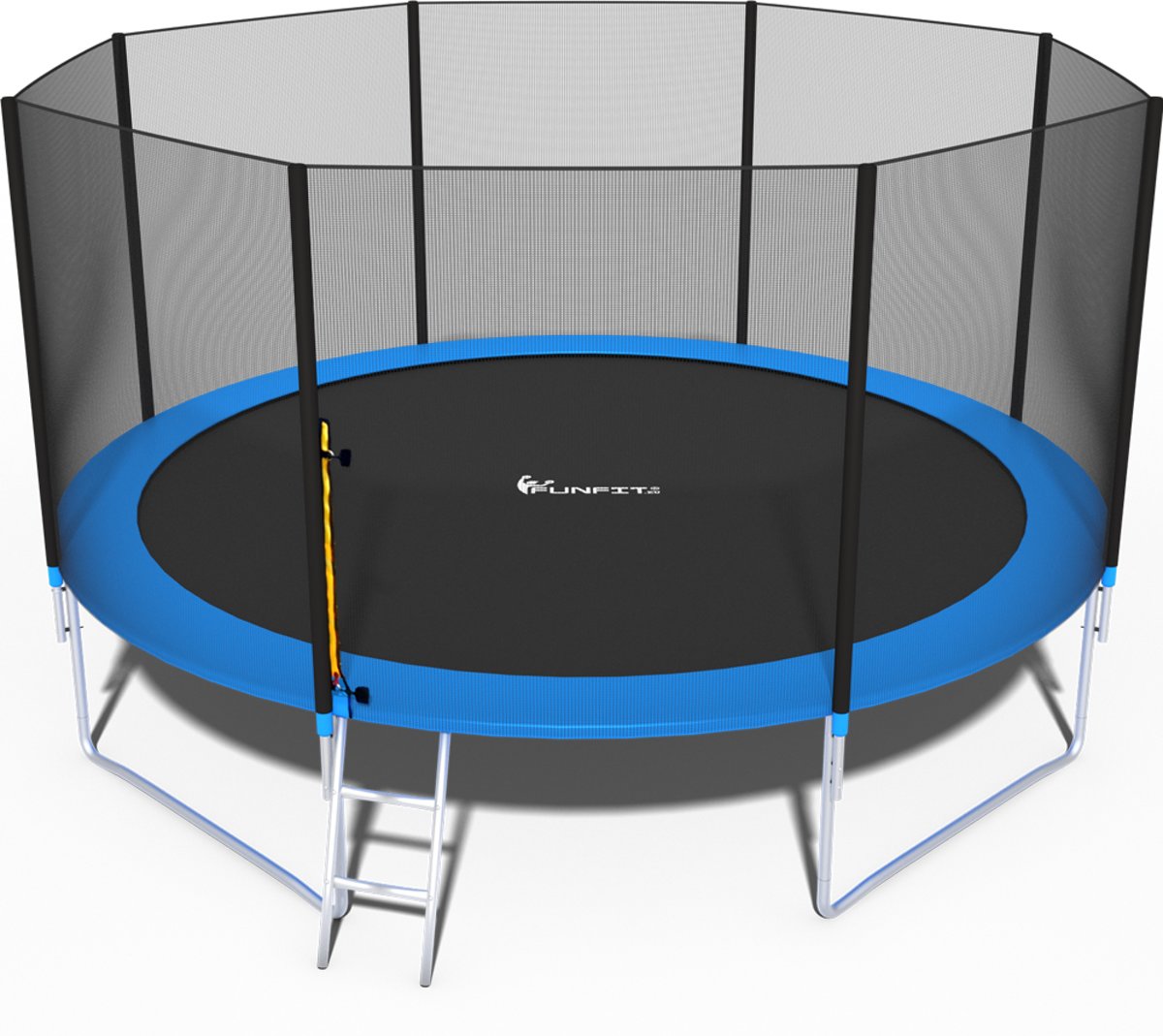 Trampoline - blauw - 435 cm - met net en ladder - tot 180 KG