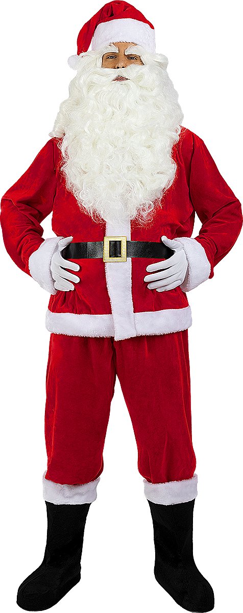 FUNIDELIA Deluxe Kerstman kostuum voor mannen Santa Claus - Maat: M - Rood