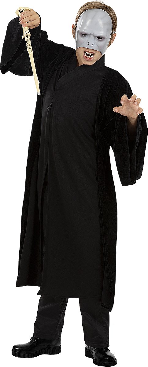 FUNIDELIA Voldemort kostuum - Harry Potter voor jongens Schurken - 7-12 jaar (146-158 cm) - Zwart