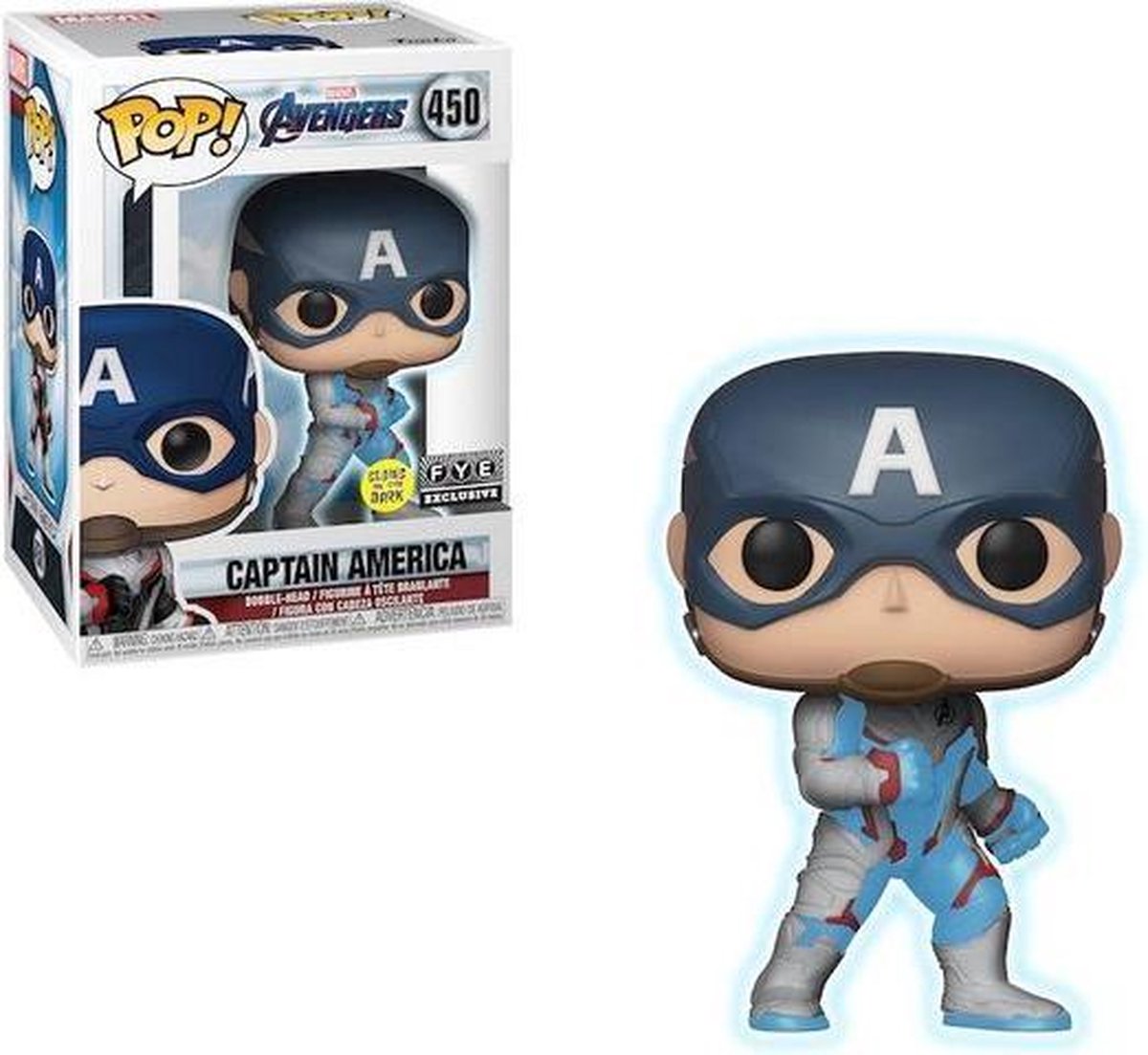 Captain America - Avengers Marvel -   Pop - FYE Exclusive Glows in the Dark