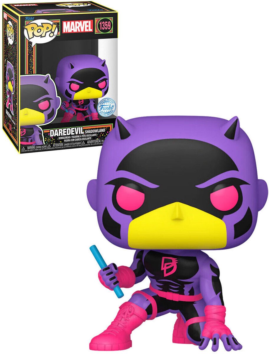 Daredevil Daredevil Shadowland (Blacklight) vinylfiguur 1359   Pop! meerkleurig