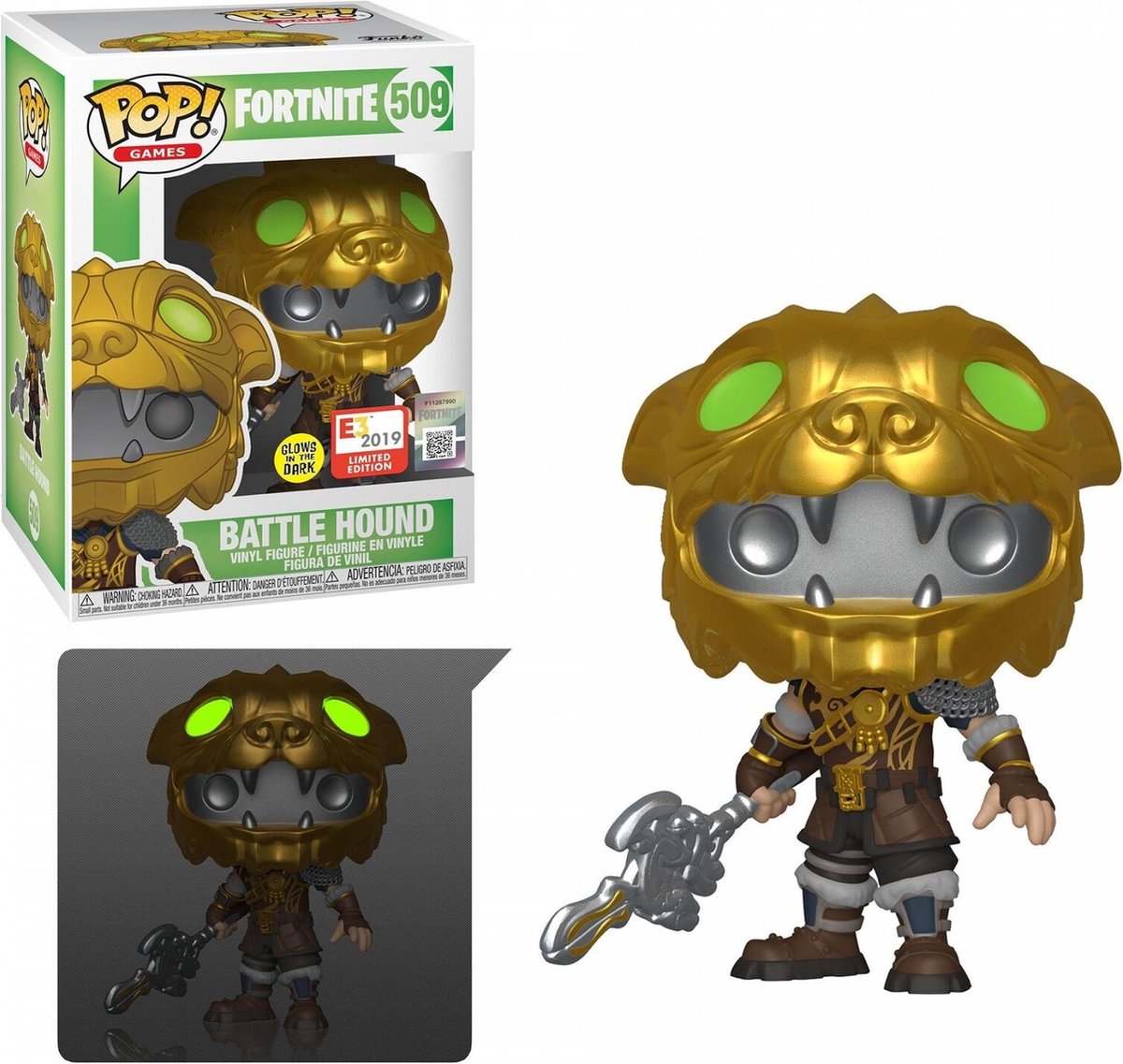 Fortnite Battle Hound Glow in The Dark 509 Pop Vinyl   E3 2019
