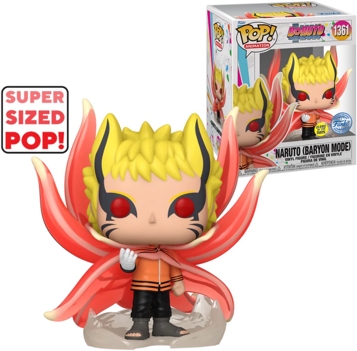   POP! NARUTO (BARYON MODE) (GLOW) 6 INCH - BORUTO: NARUTO NEXT GENERATION Exclusive