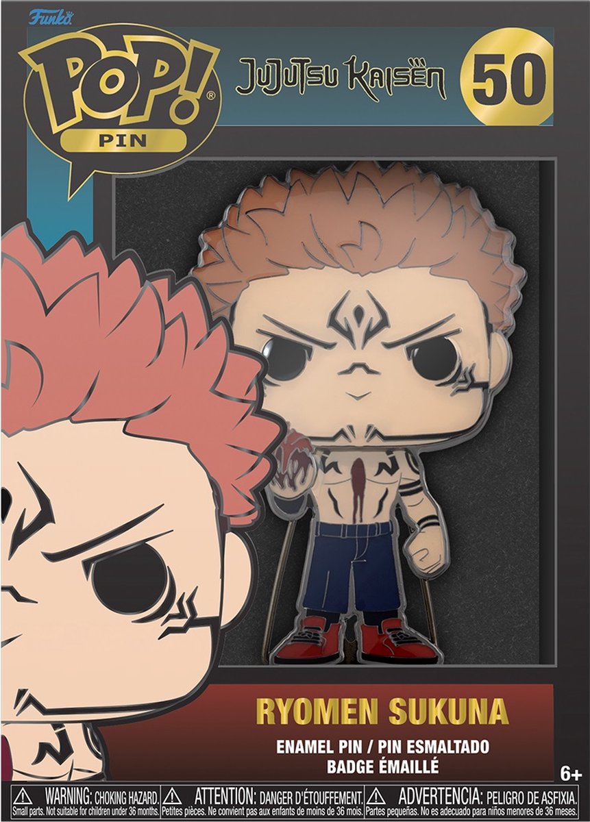   Pin Jujutsu Kaisen - POP! Enamel Ryomen Sakuna 10 cm Pin - Multicolours