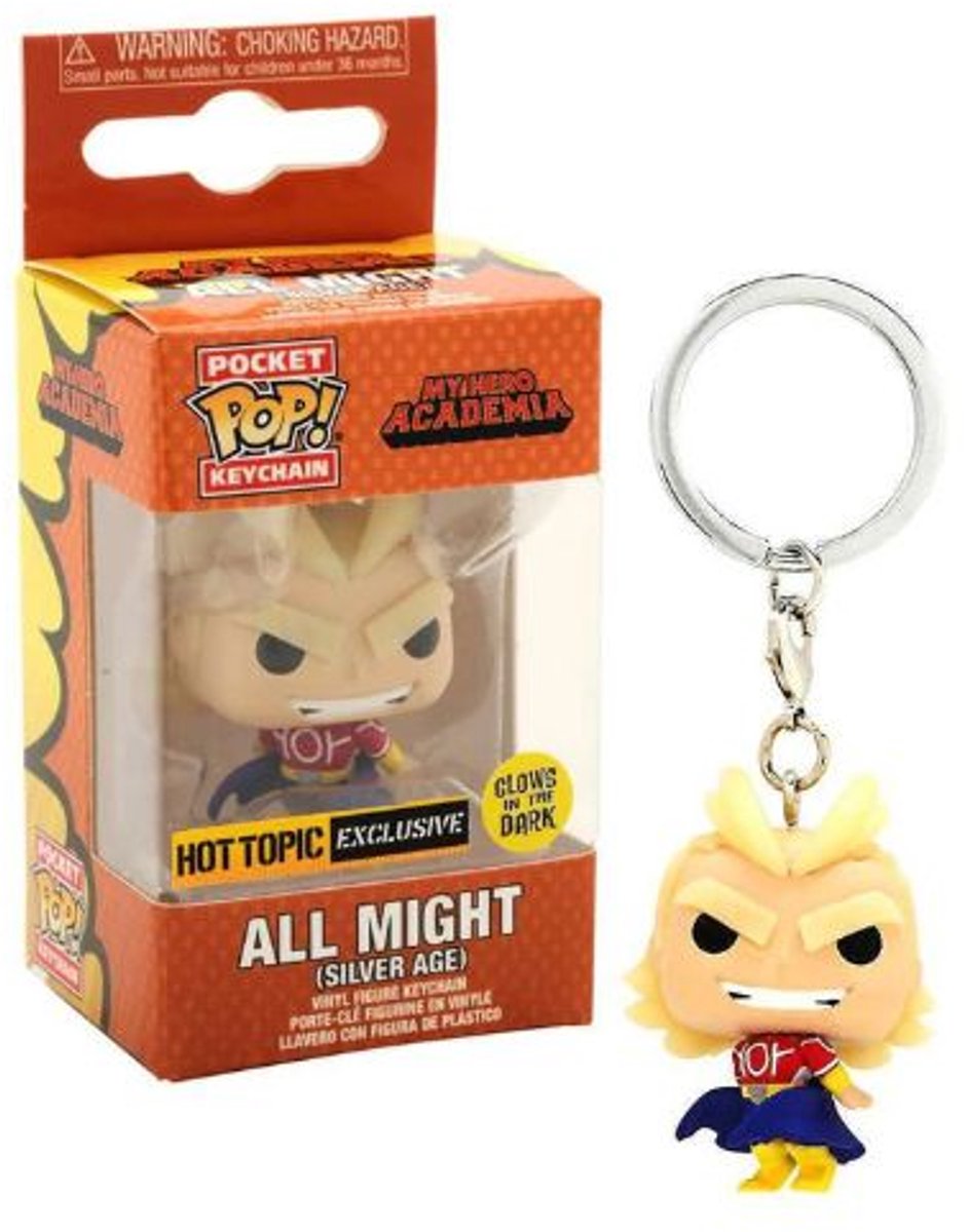   Pocket Pop! Keychain - My Hero Academia - All Might (Glow in the Dark) Hot Topic Exclusive