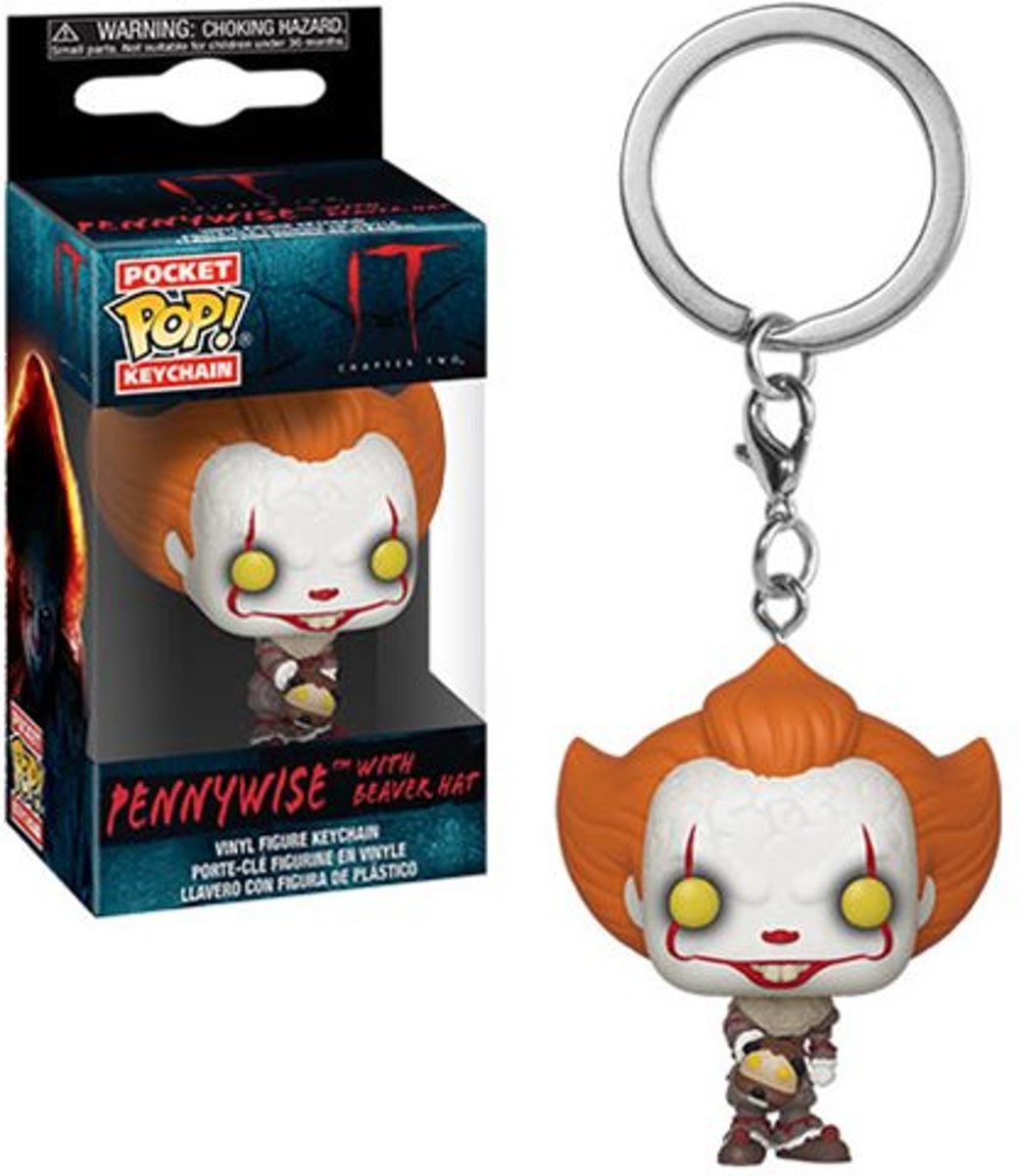   Pocket Pop! Keychain: IT - Pennywise with Beaver Hat