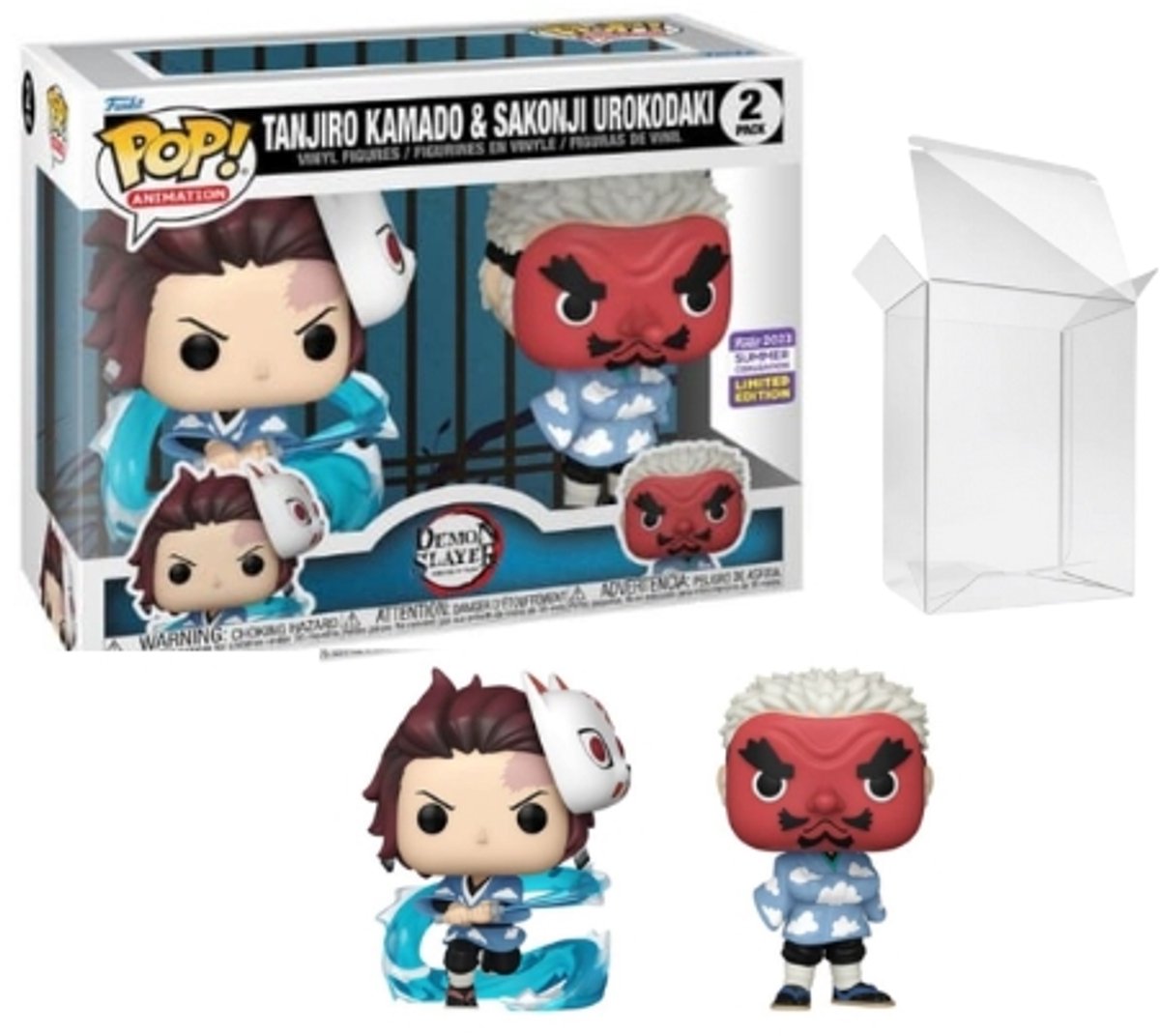   Pop! - Demon Slayer: 2-Pack - Tanjiro Kamado & Sakonji Urokodaki - 2023 Summer Convention Limited Edition