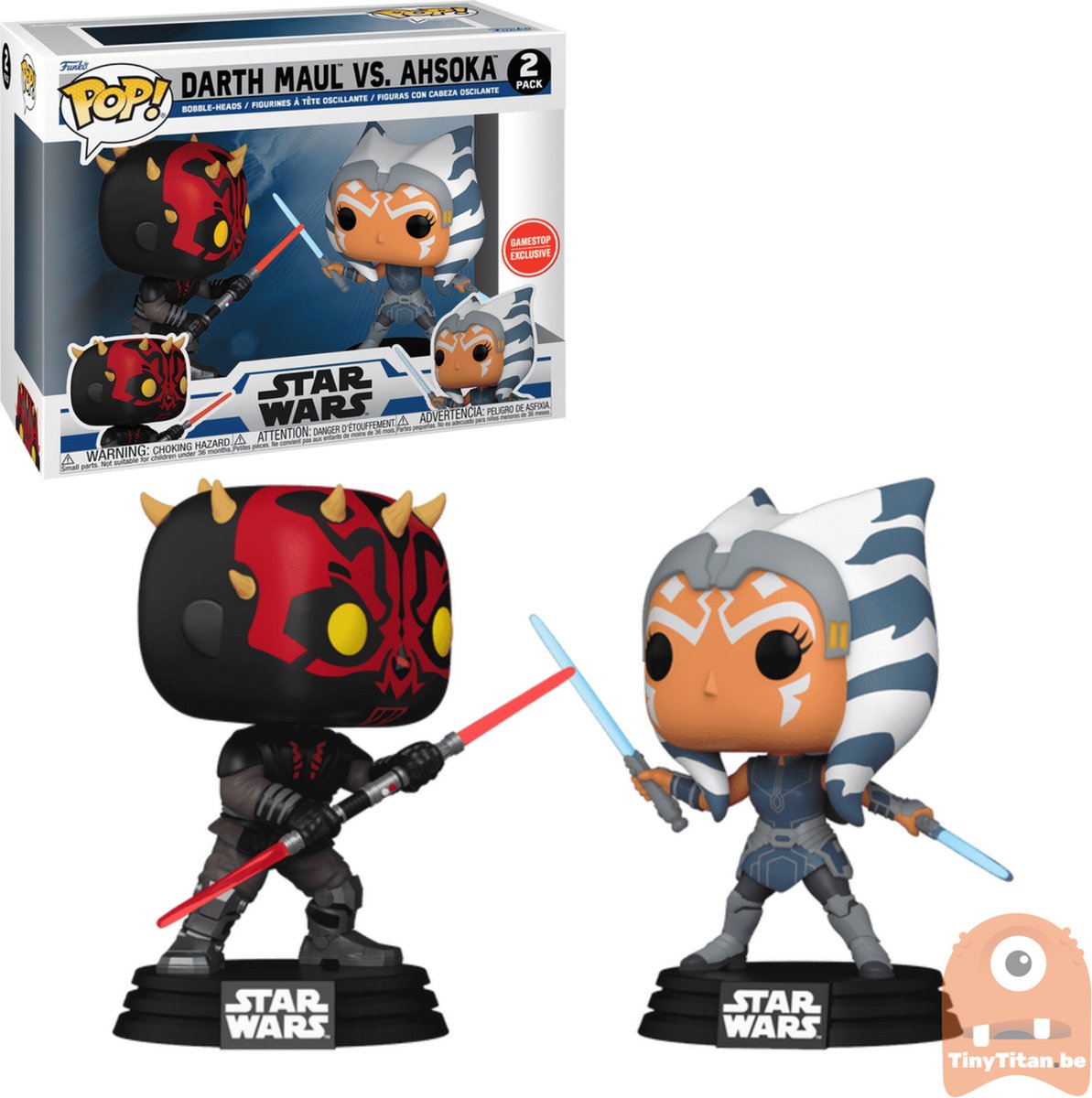   Pop! 2 Pack: Star Wars: The Clone Wars - Darth Maul vs. Ahsoka Tano Exclusive