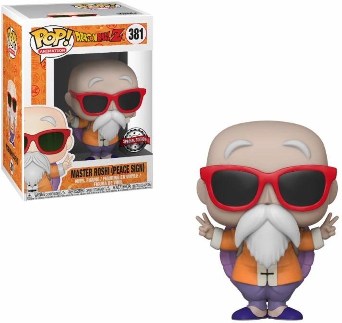   Pop! 382 Animation Dragon Ball Z Master Roshi (Peace Sign) Limited Edition