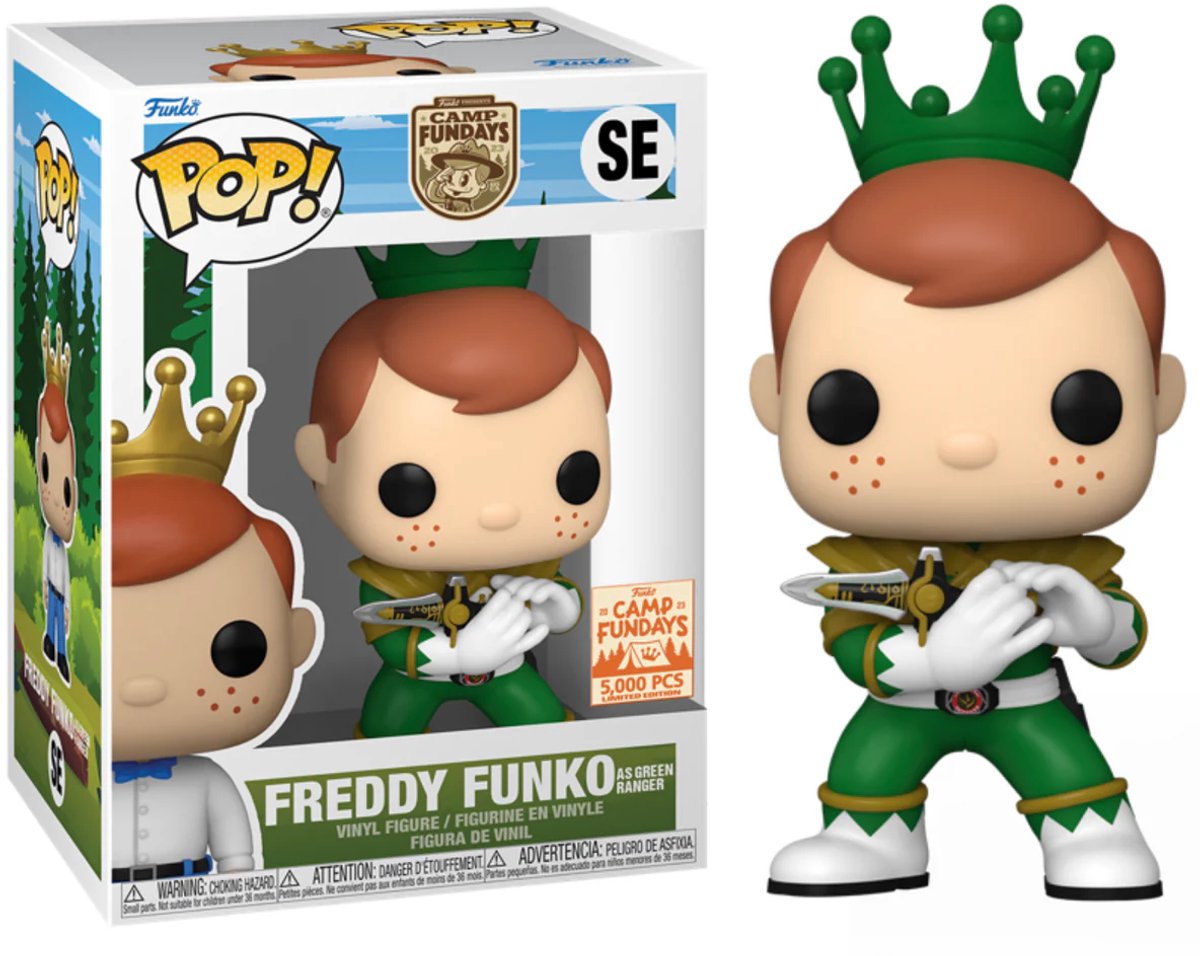   Pop! Camp Fundays - Freddy   As Green Ranger - Limited Editon 5000PCS