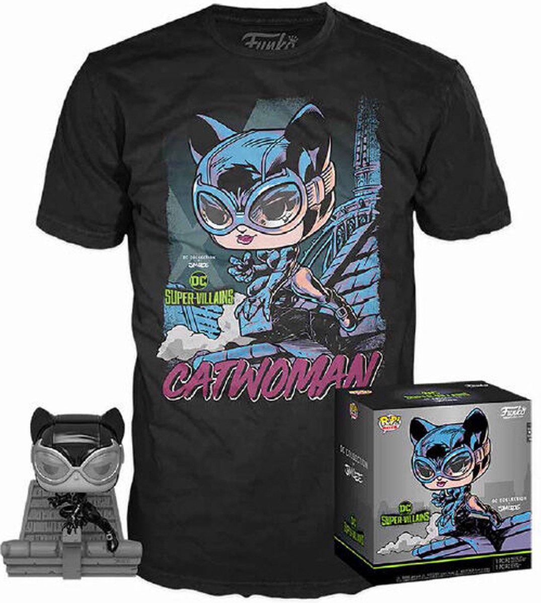   Pop! DC Comics Tee Box - Cat Woman Deluxe Exclusive - Maat S