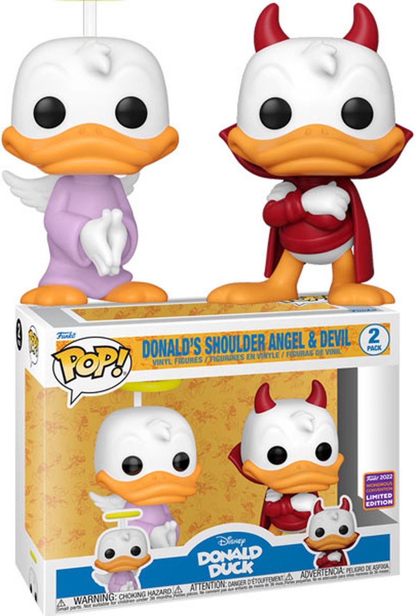  Pop! Disney: Donald Duck - Donalds Shoulder Angel & Devil Wondercon Exclusive