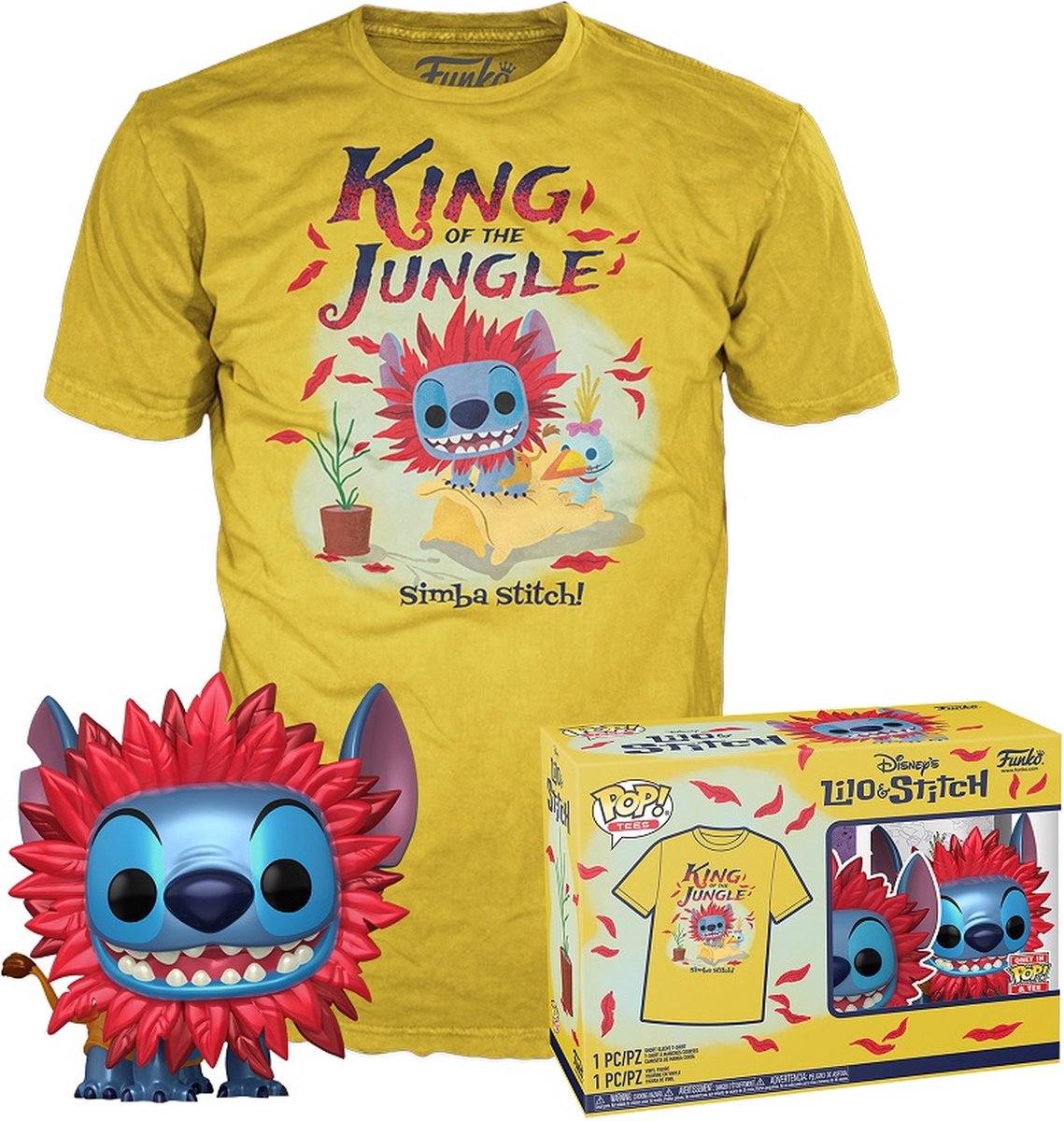   Pop! Disney: Lilo & Stitch - Simba Stitch Tee Box - maat M