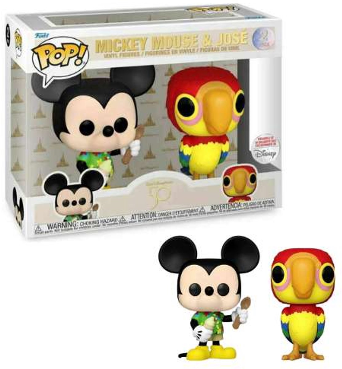   Pop! Disney: Mickey Mouse & Jose Tiki Room Walt Disney World 50th Anniversary Parks Exclusive