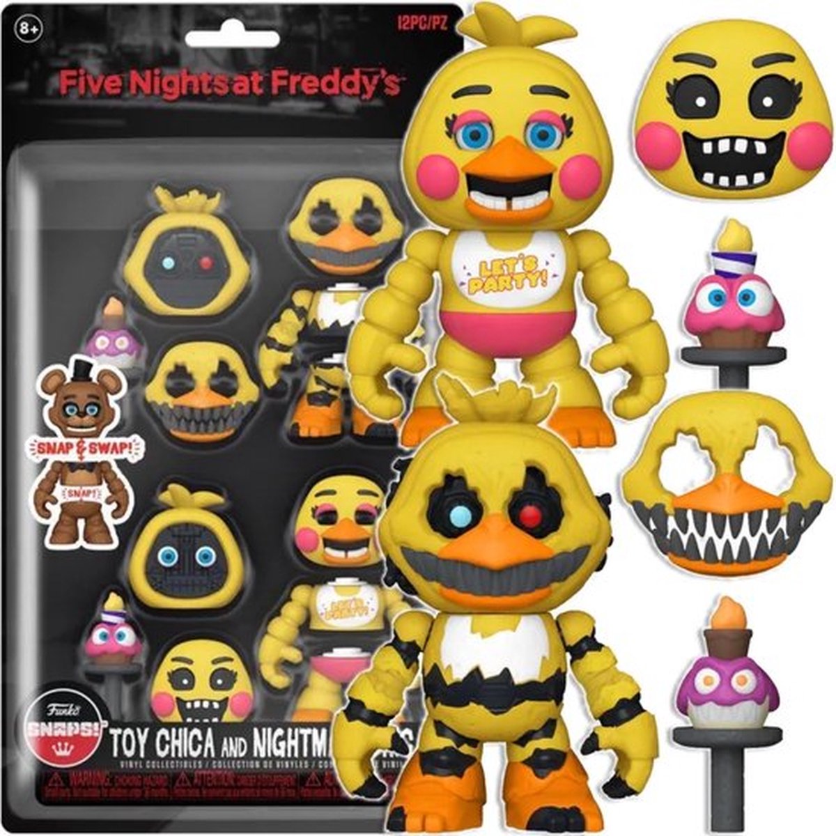   Pop! Five Nights at Freddy’s - Nightmare Chica & Toy Chica - Snap Action Figures