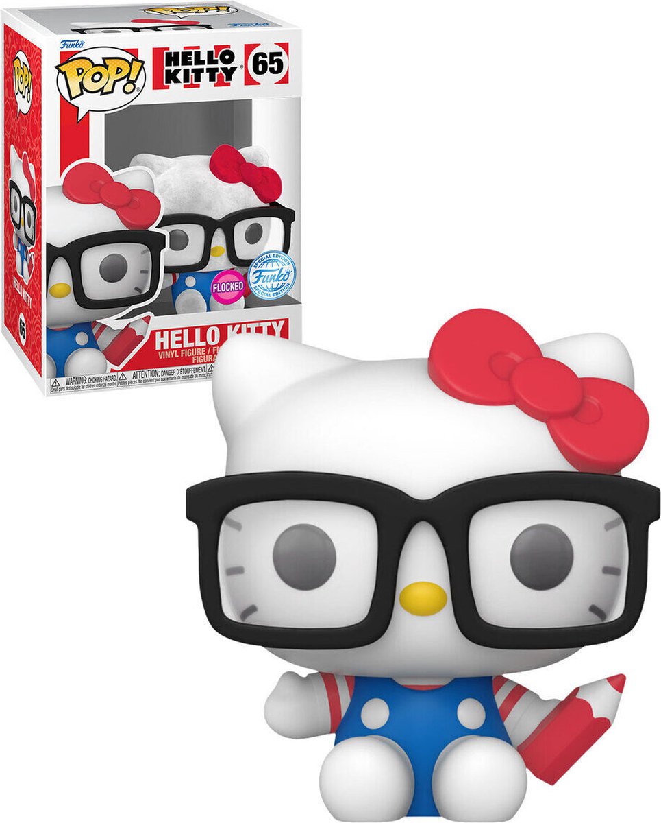   Pop! Hello Kitty - Hello Kitty Hipster Nerd with Glasses US Exclusive Flocked