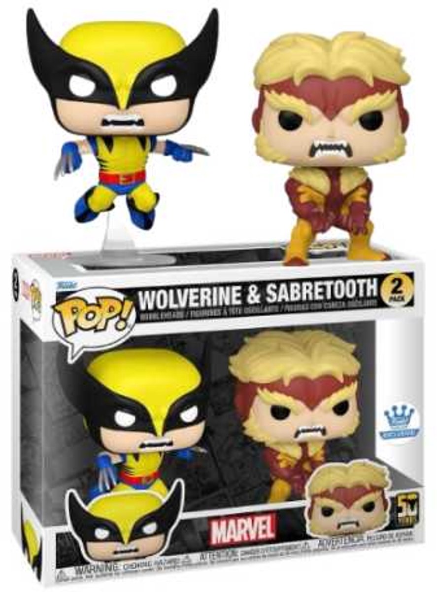   Pop! Marvel 50 Years: Wolverine & Sabretooth (Exclusive) 2-Pack