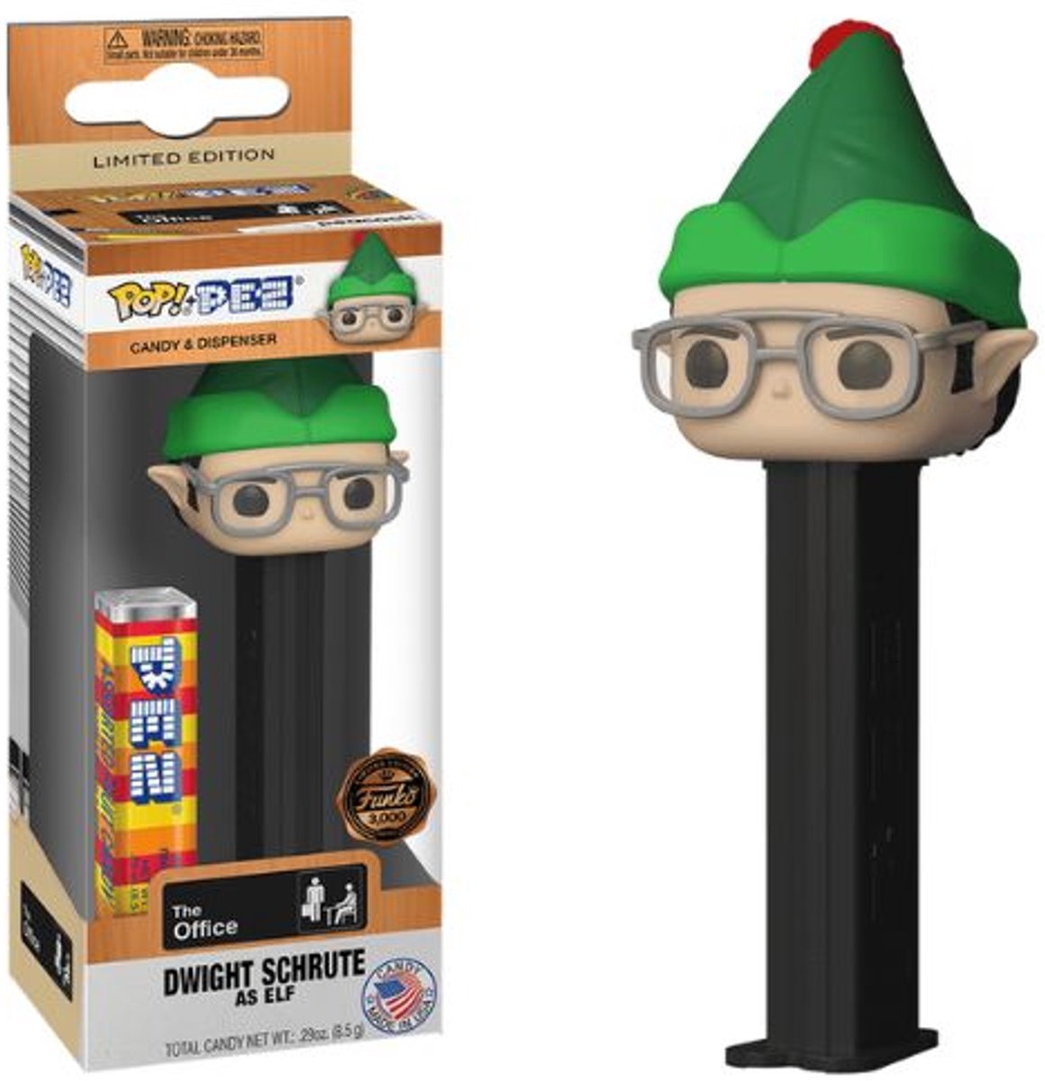   Pop! Pez: The Office - Dwight Schrute as Elf (3000 Pcs Limited Edition)