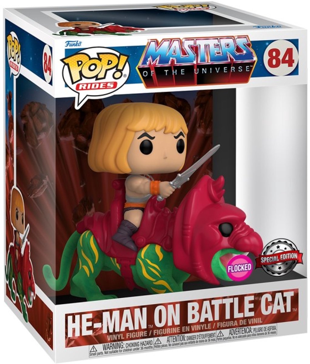   Pop! Ride Deluxe: Masters of the Universe - Flocked He-Man on Battle Cat