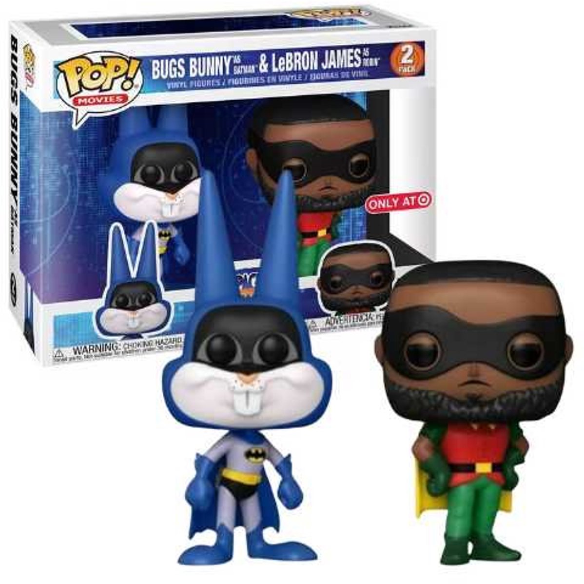   Pop! Space Jam 2 - Bugs Bunny (As Batman) & LeBron James (As Robin) 2-pack