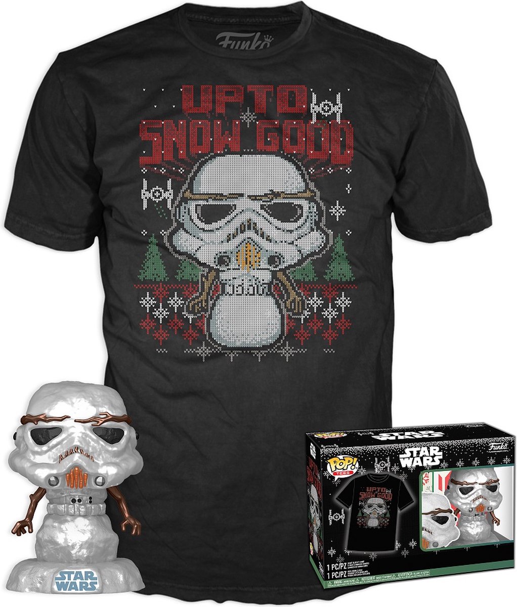   Pop! Star Wars Holliday Tee Box - Storm Trooper Snowman Metallic - Maat L