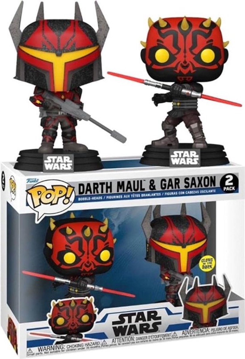   Pop! Star Wars: The Clone Wars - Darth Maul & Gar Saxon Glow-in-the-Dark