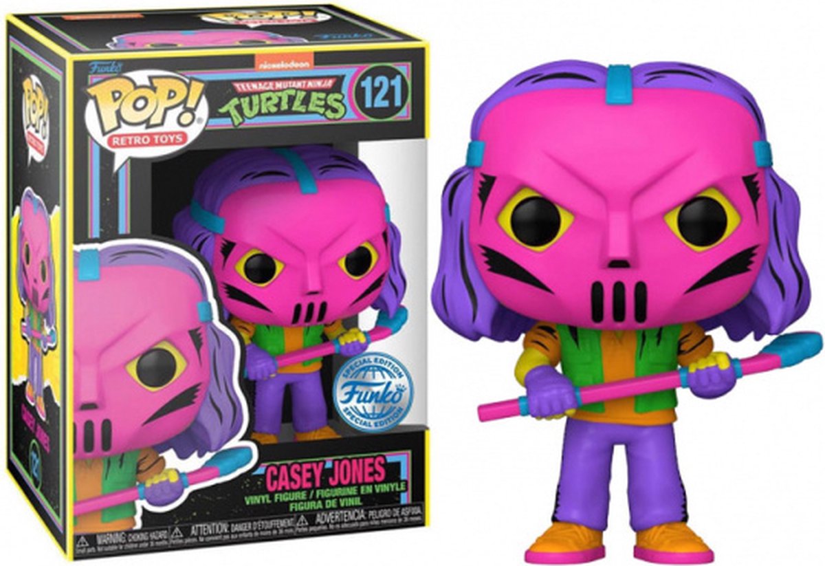   Pop! Teenage Mutant Ninja Turtles (1987) - Casey Jones Blacklight Exclusive