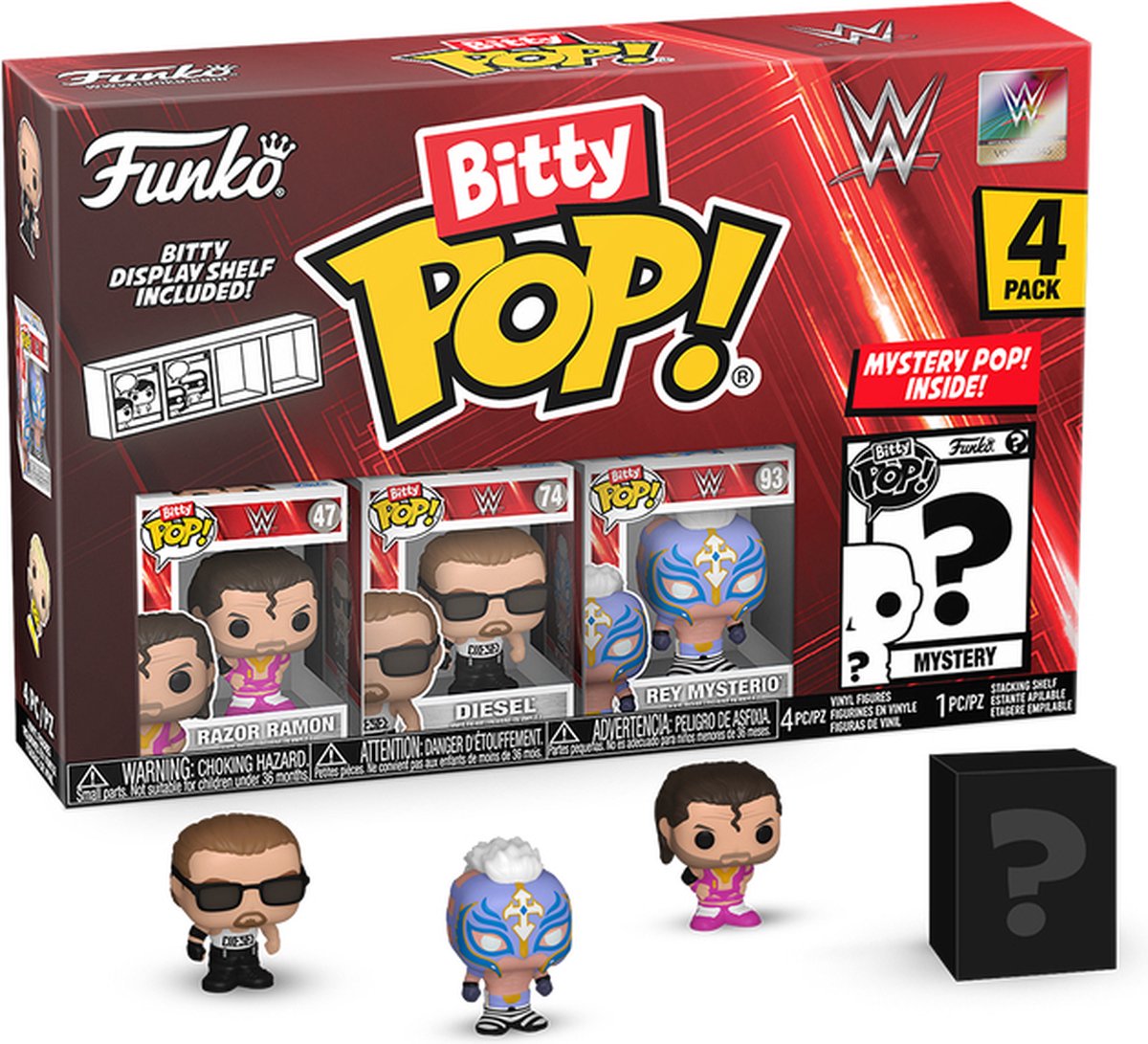   Pop! WWE - Razor Ramon Diesel Rey Mysterio & Mystery Bitty Series 03