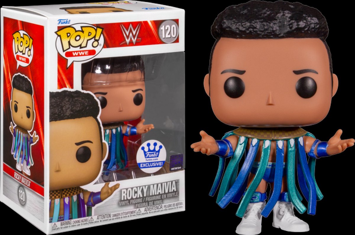   Pop! WWE - Rocky Maivia Metallic   Shop Exclusive