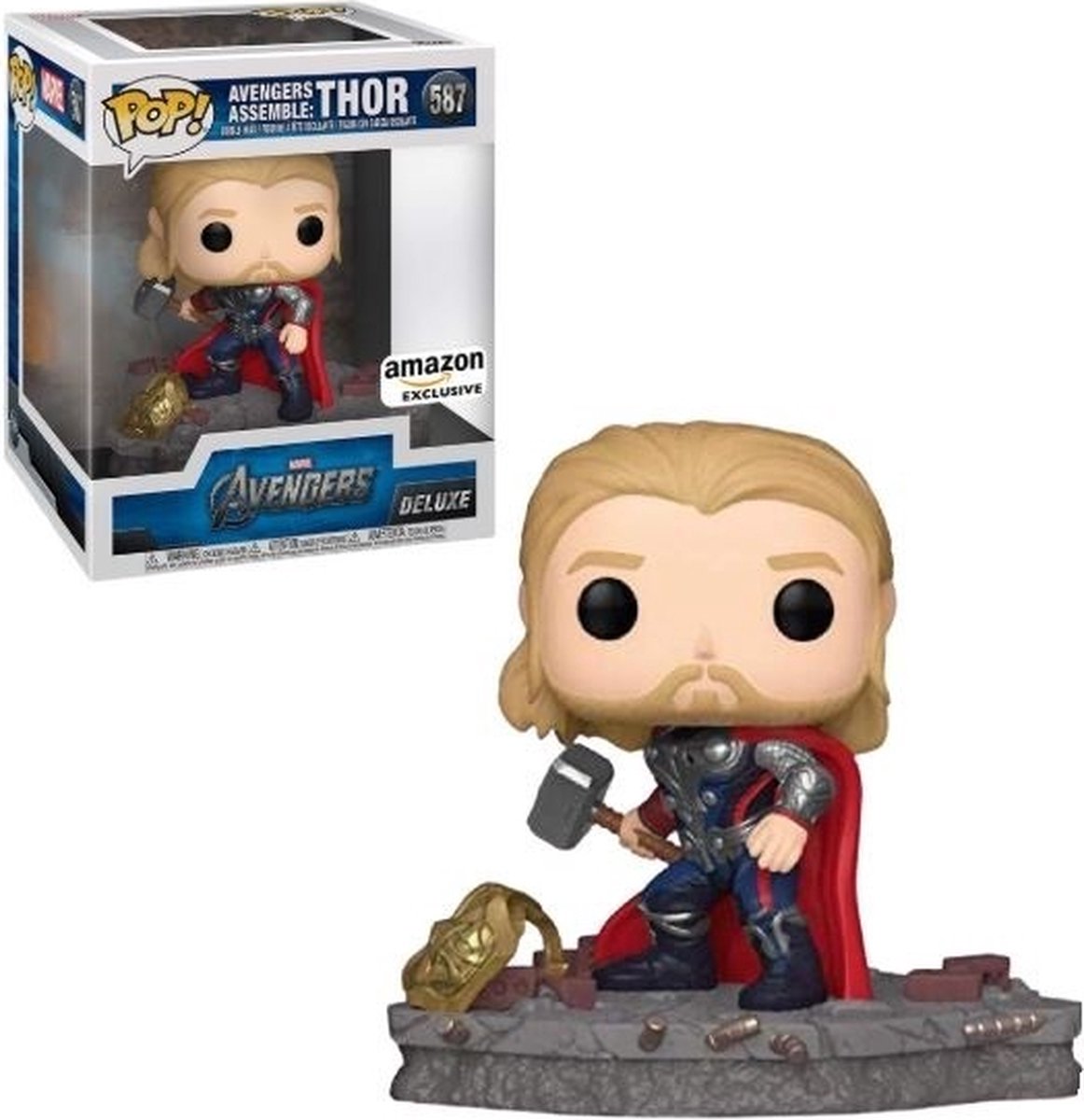   Pop!AMAZON EXCLUSIVE  Deluxe Marvel Avengers Assemble Thor Vinyl Figure