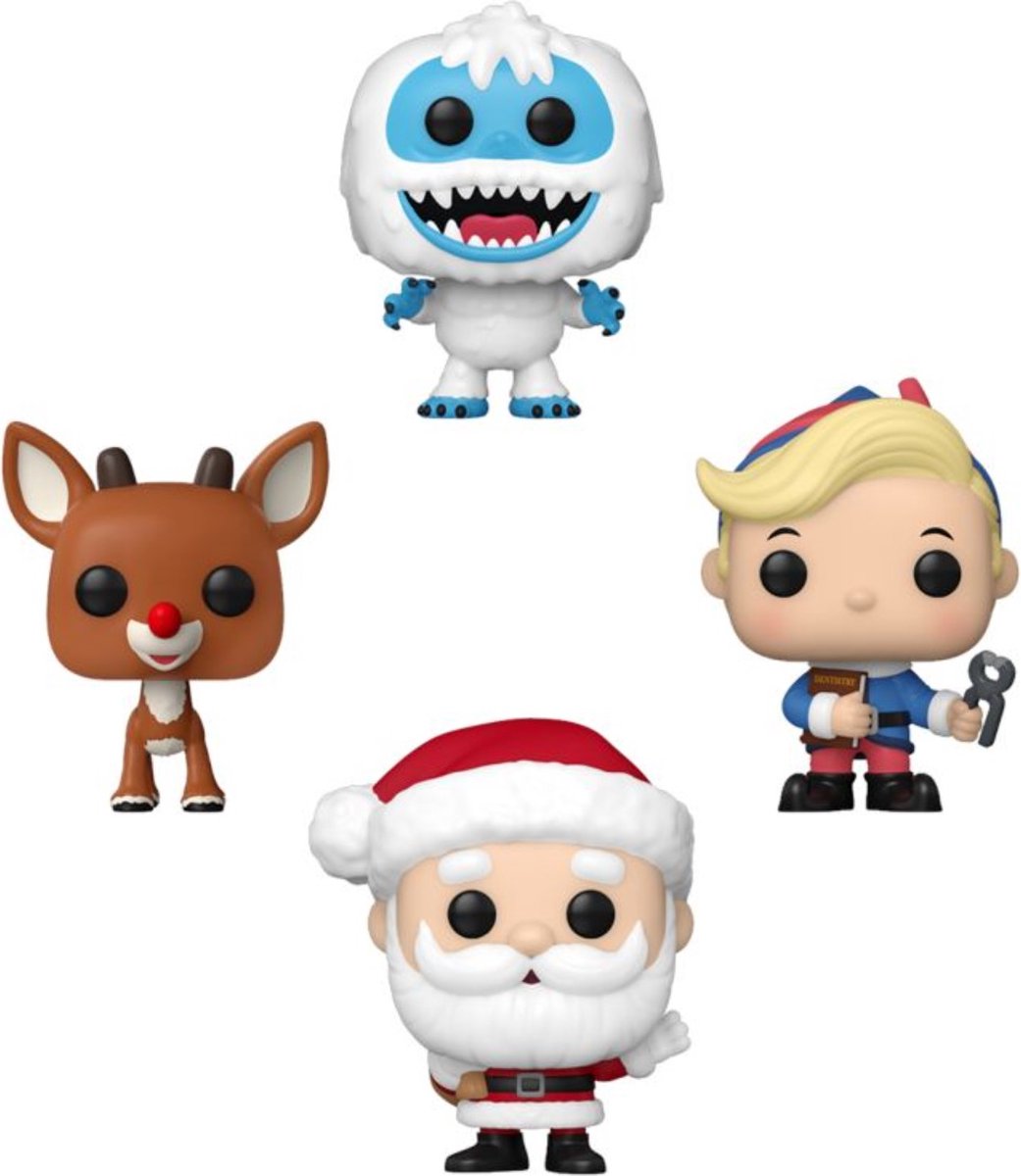   Rudolph The RedNosed Reindeer - Pocket POP! 4-Pack Tree Holiday 4 cm Verzamelfiguur - Multicolours