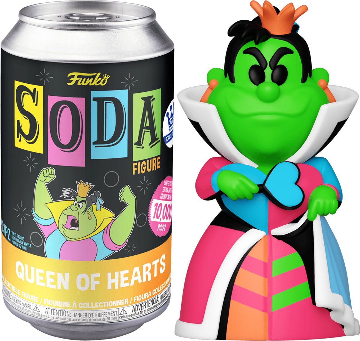   SODA Queen Of Hearts(Black Light) Alice IN Wonderland Vinyl Soda 1/4200 EXCLUSIVE!