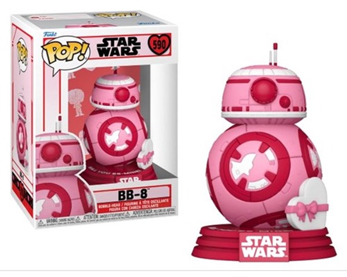   Star Wars Verzamelfiguur Valentines POP! Star Wars BB-8 9 cm Roze