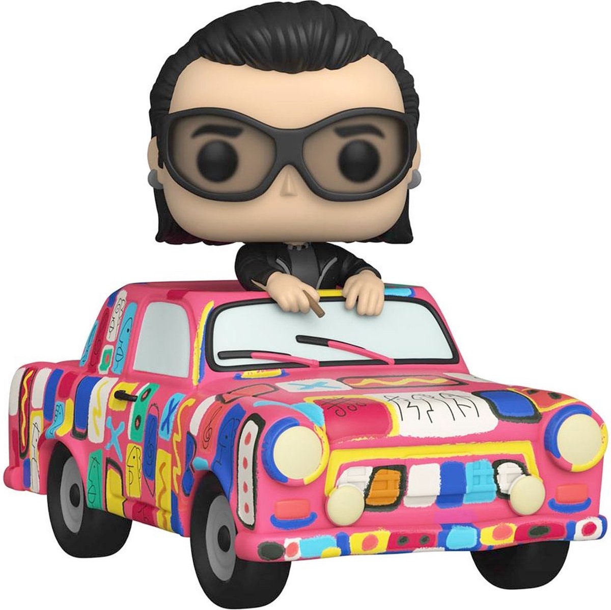   U2 - POP! Rides Super Deluxe Bono With Achtung Baby Car 15 cm Verzamelfiguur - Multicolours