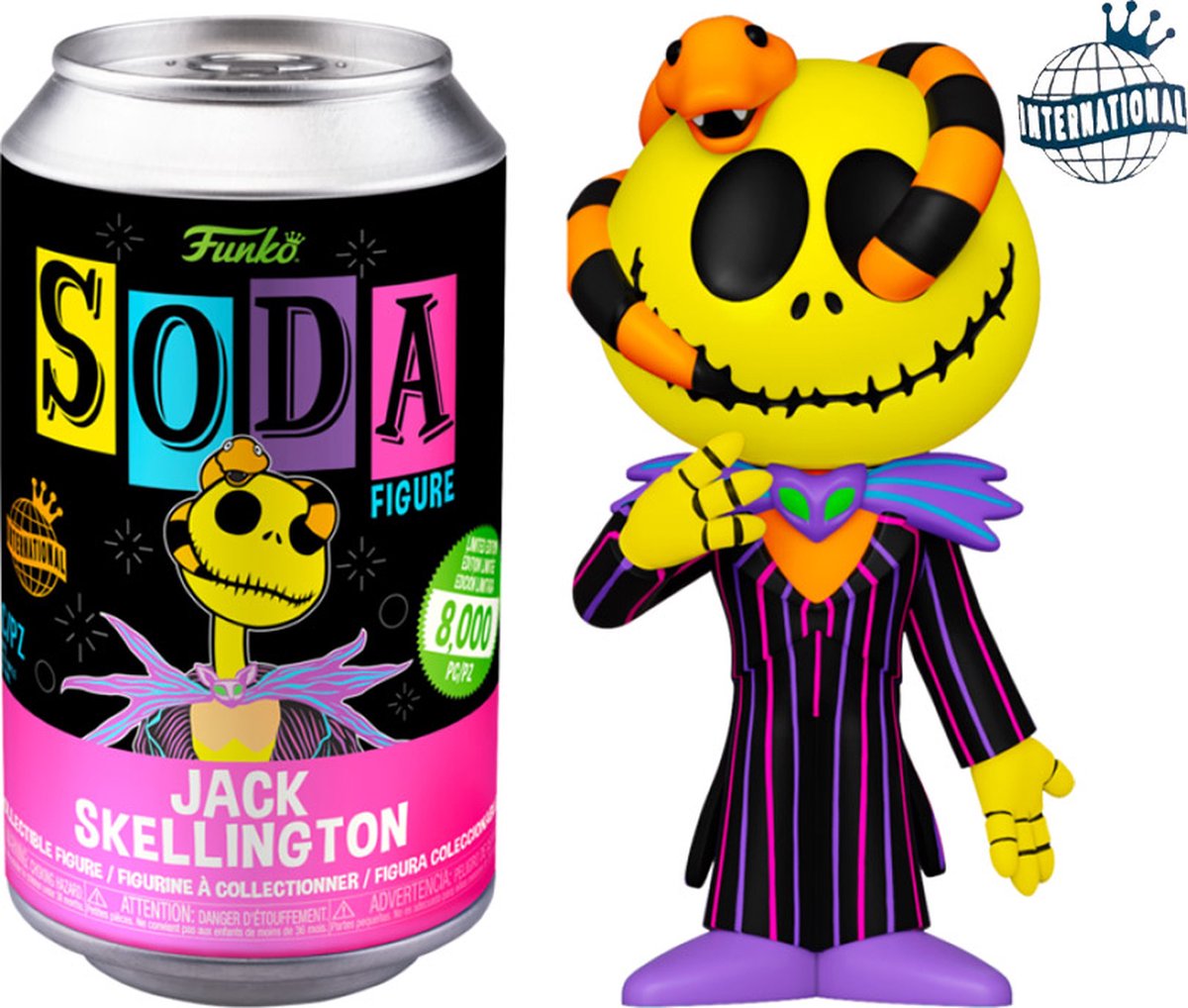   Vinyl Soda: The Nightmare Before Christmas - Jack (SNK) (chance of special Blacklight Chase) - Smartoys Exclusive - CONFIDENTIAL