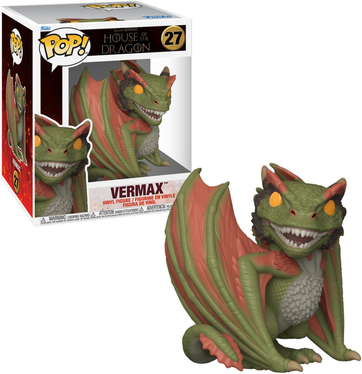 Game Of Thrones Vermax (Super Pop!) vinylfiguur 27 Unisex   Pop! - Neutraal - Standard