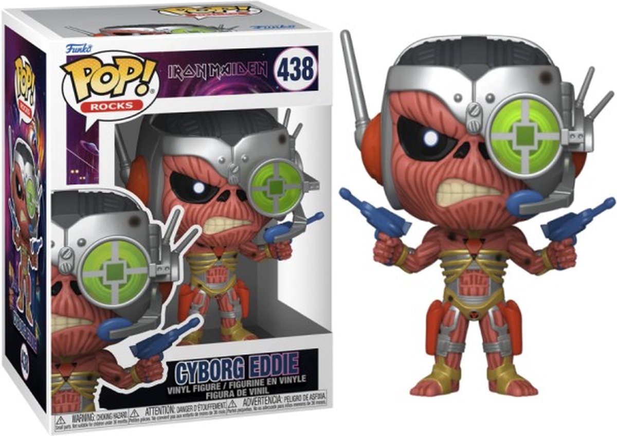 Iron Maiden Cyborg Eddie Rocks! (Somewhere in Time) Vinyl Figur 438 Unisex   Pop! - meerkleurig - Standard