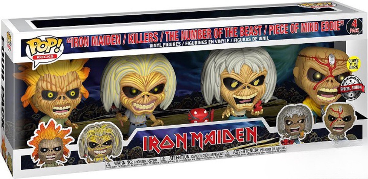 Iron Maiden Iron Maiden Rocks! - 4 Vnyl Figuren Eddie (Glow in the Dark) Vinyl Figur   Pop! standaard Unisex