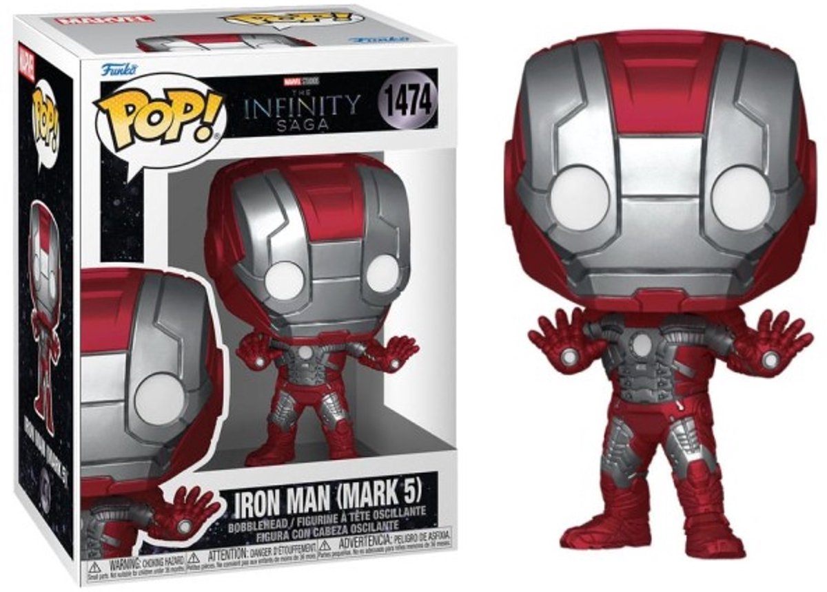 Iron Man Iron Man (Mark 5) vinylfiguur 1474 Unisex   Pop! - meerkleurig - Standard