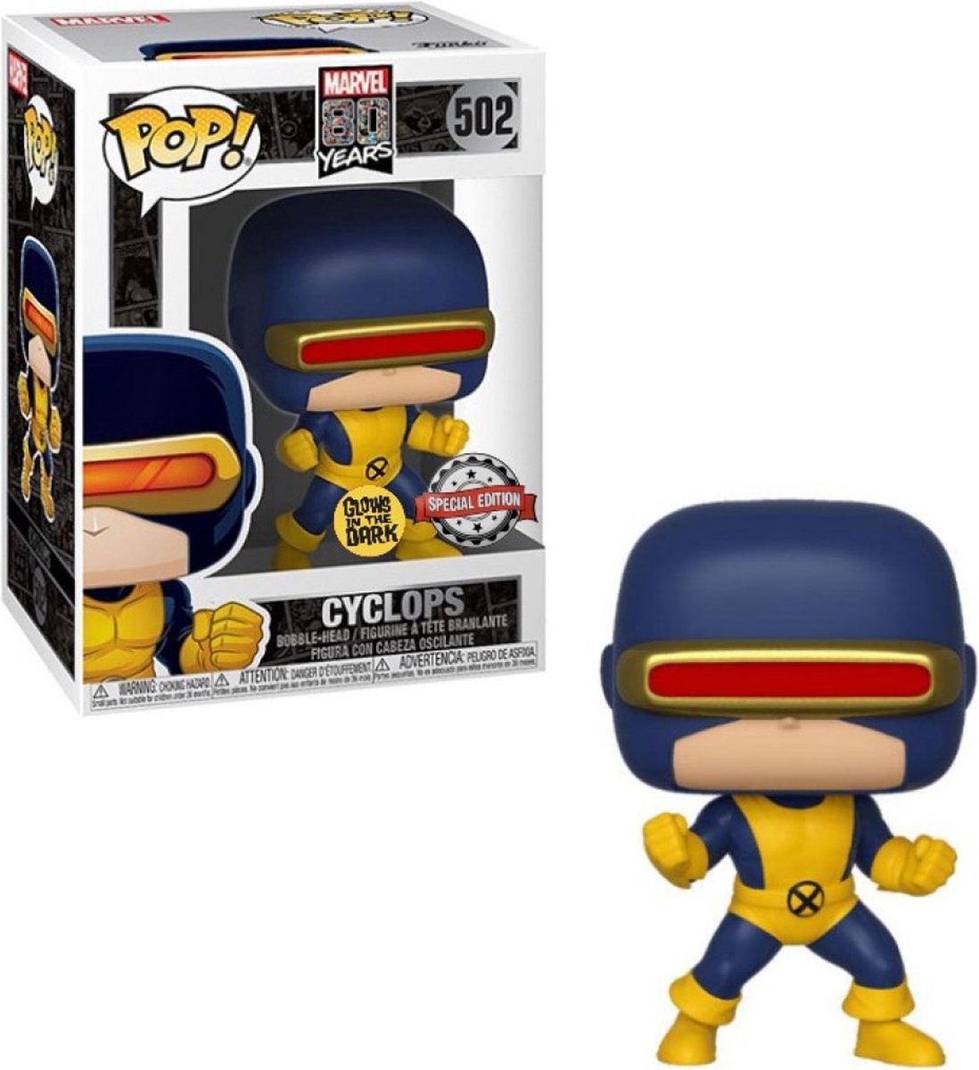 Marvel 80 years   Pop Vinyl: Cyclops (Glow in the Dark)