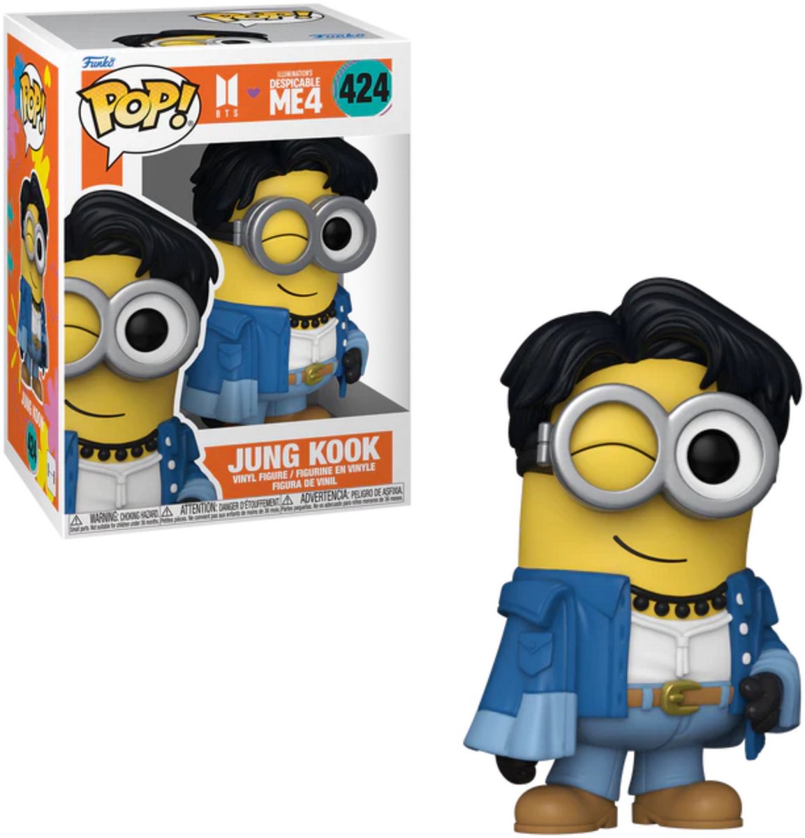 Minions Despicable Me 4 - BTS - Jung Kook vinylfiguur 424   Pop! meerkleurig