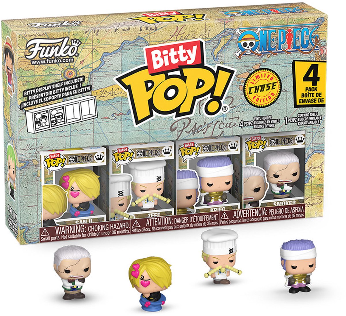 One Piece Sanji (Bitty Pop!) vinylfiguurtjes (Set van 4) Unisex   Pop! - Neutraal - Standard