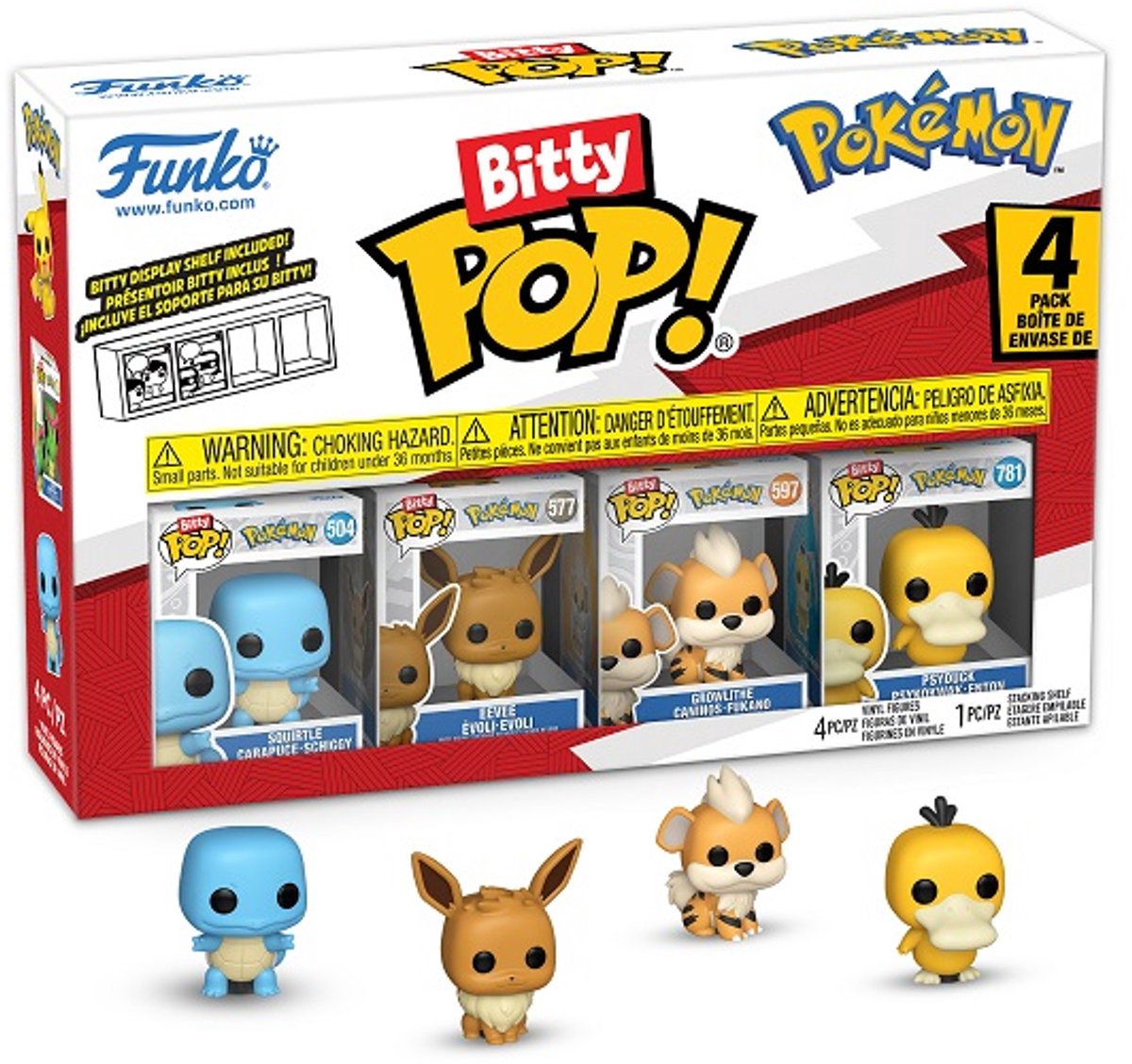 POKEMON - Bitty Pop 4 Pack 2.5cm - Squirtle
