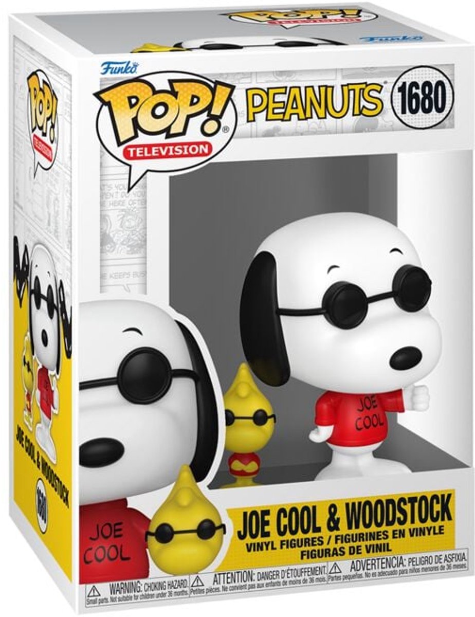 Peanuts Joe Cool & Woodstock vinylfiguur 1680   Pop! standaard