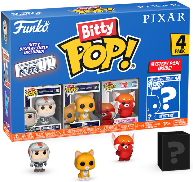 Pixar   Bitty Pop! 4-Pack: Buzz Lightyear (XL-01) / Sox / Red Panda Mei